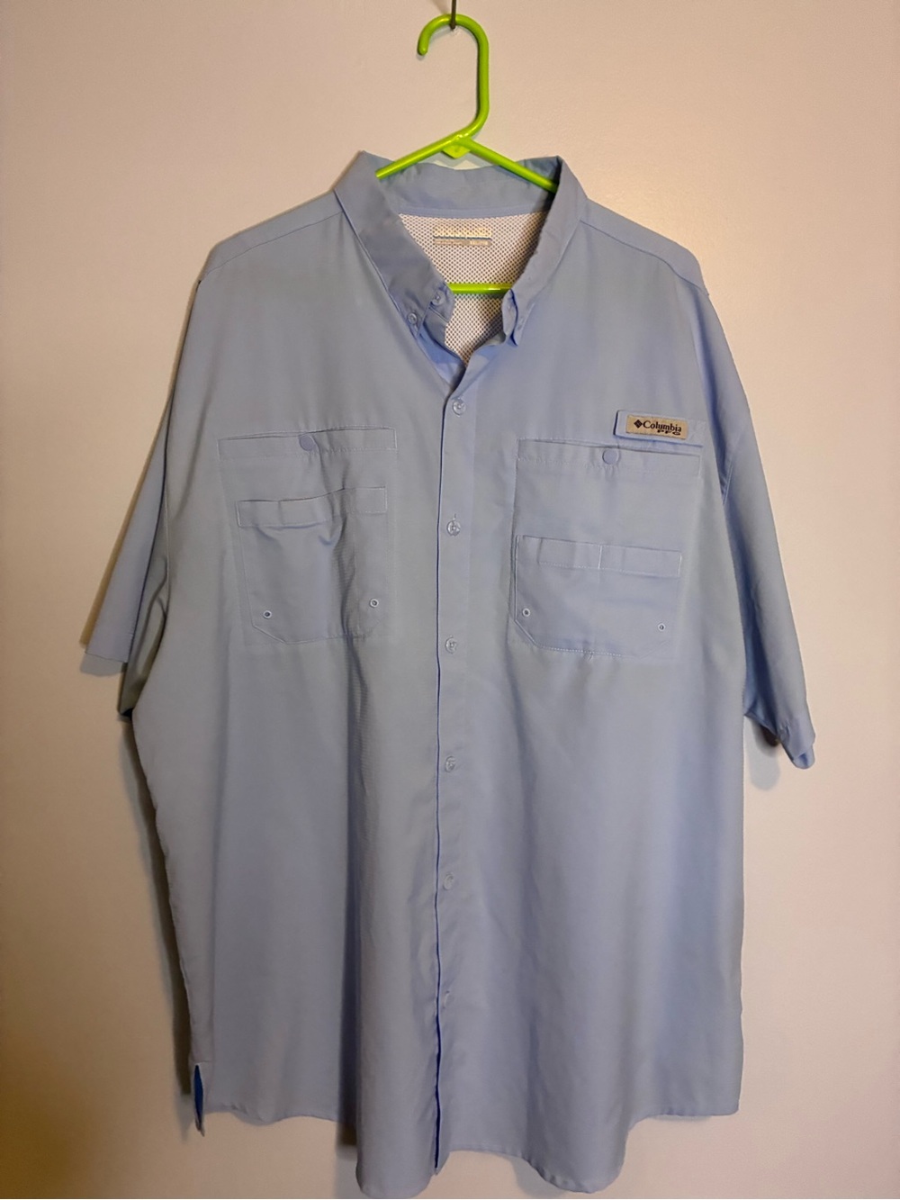 Columbia Men’s Short-Sleeve Button-Down Shirt - Light Blue